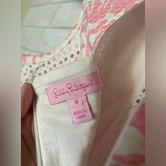 Lilly Pulitzer Kaylee Shift Dress Hubba Bubba Sea Cups Women’s Size 8 Cotton - Picture 3 of 8